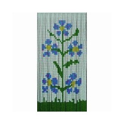 RIDEAU PLAQUE À FLEURS PVC 120x230 F 44 VETTE 01048