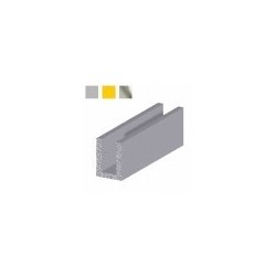 ALLUMINIO CANALINA U mm 10x10x1.0 h.200 CROMATO