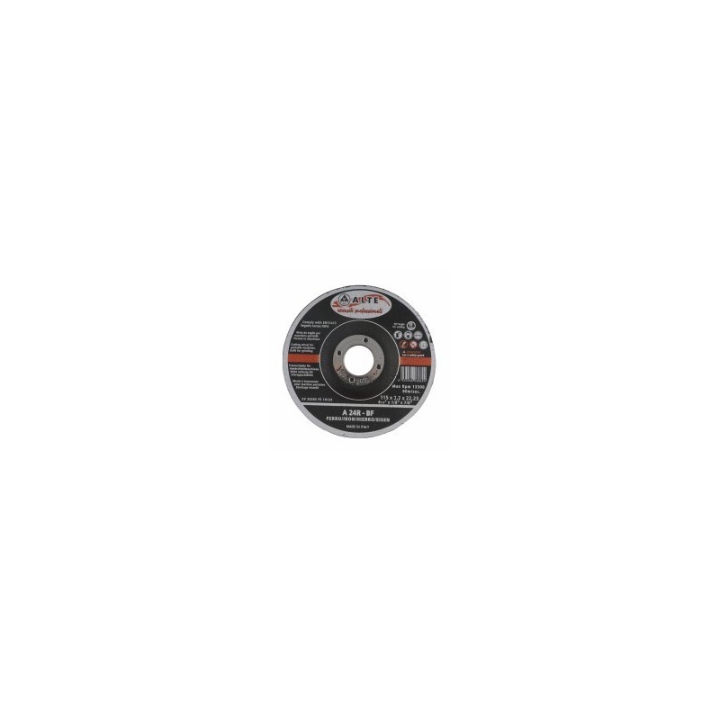 DISCO ABRASIVO FERRO 115x6.4 f.22 ALTE 03871 DISCO ABRASIVO FERRO 115x6.4 f.22 ALTE 03871