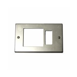 COUVERCLE D'INTERRUPTEUR EN ALUMINIUM 1 PLACE + SCHUKO