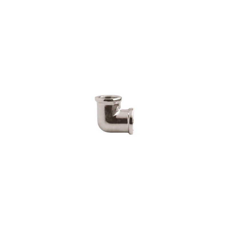 GOMITO 90^ OTTONE CROMATO FF1/4" A6400 GOMITO 90^ OTTONE CROMATO FF1/4" A6400