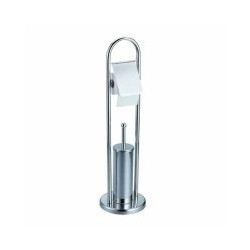 PORTASCOPINO WC+PORTAROT. ACQUA INOX AGLAIA 03737