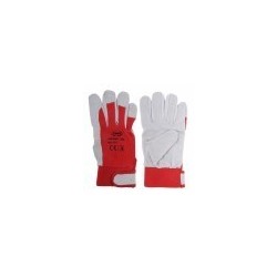 GUANTI FIORE-COTONE VELCRO ROSSO 8 PROTEXIO 05451