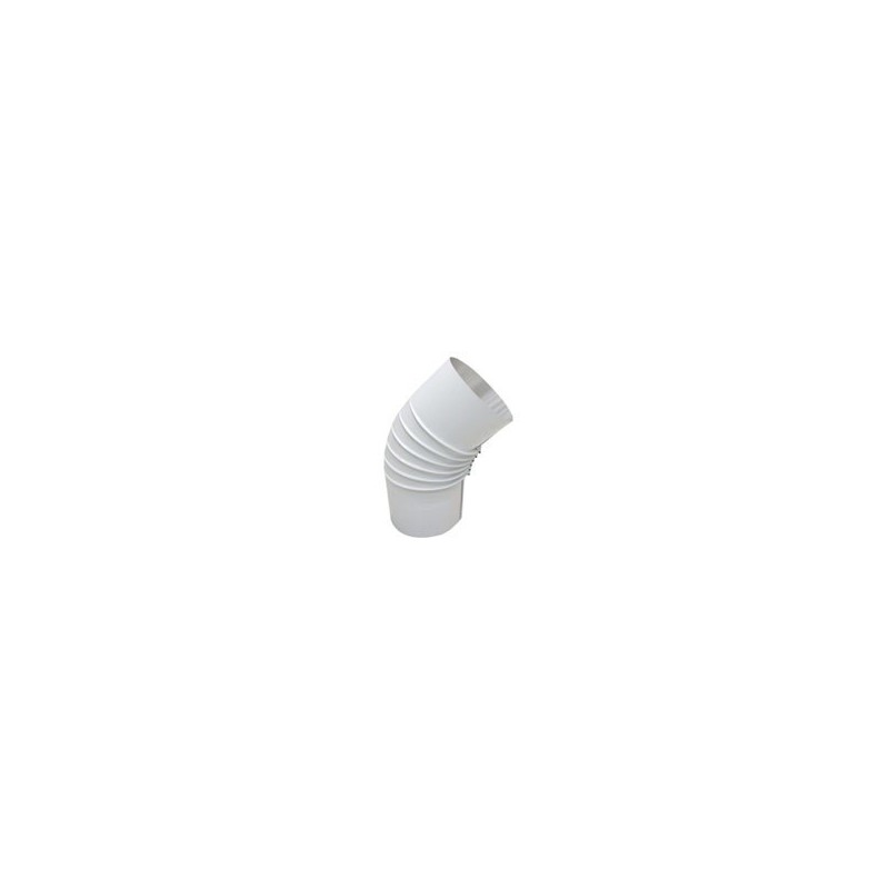 GOMITO ALLUMINIO BIANCO APERTO 45^ 10 GOMITO ALLUMINIO BIANCO APERTO 45^ 10