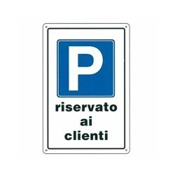 CARTELLO PARCHEGGIO CLIENTI 20x 30 PLASTICA