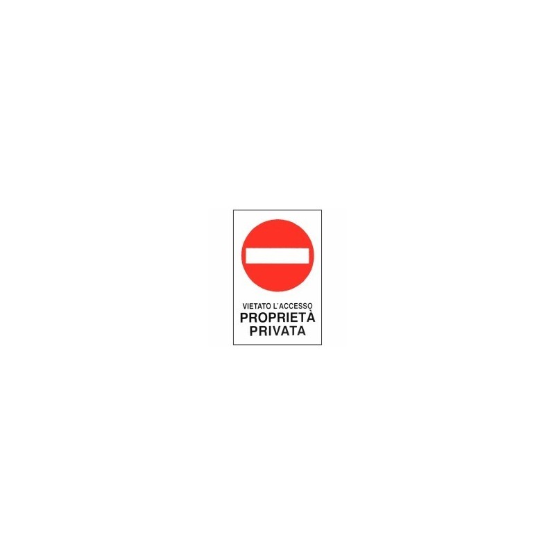 CARTELLO PROPRIETA' PRIVATA V.A. 30x 45 ALLUMINIO CARTELLO PROPRIETA' PRIVATA V.A. 30x 45 ALLUMINIO