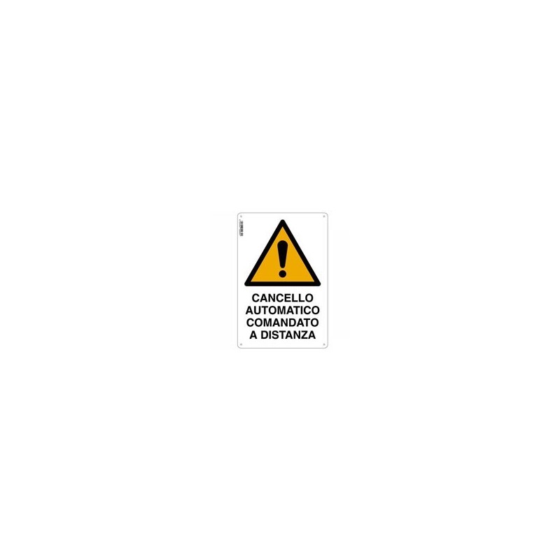 CARTELLO CANCELLO ELETTRICO C.D. 30x 20 ALLUMINIO CARTELLO CANCELLO ELETTRICO C.D. 30x 20 ALLUMINIO