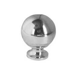 POMOLO SFERA OTTONE CROMATO mm 18 Pz.2 GEMAC