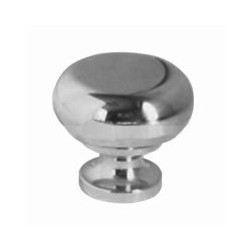 POMOLO TONDO OTTONE CROMATO mm 25 Pz.2 GEMAC