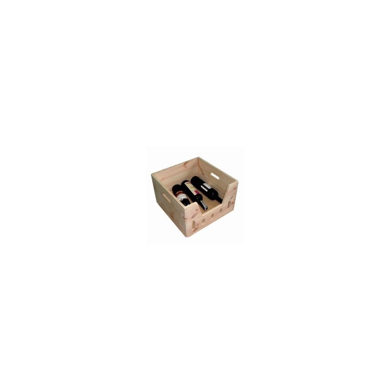 CONTENITORE CESTA LEGNO BOTTLE 38x37 h 25