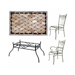 SET MOSAICO TAVOLO 152x96 + 6 SEDIE SAVOIA VETTE