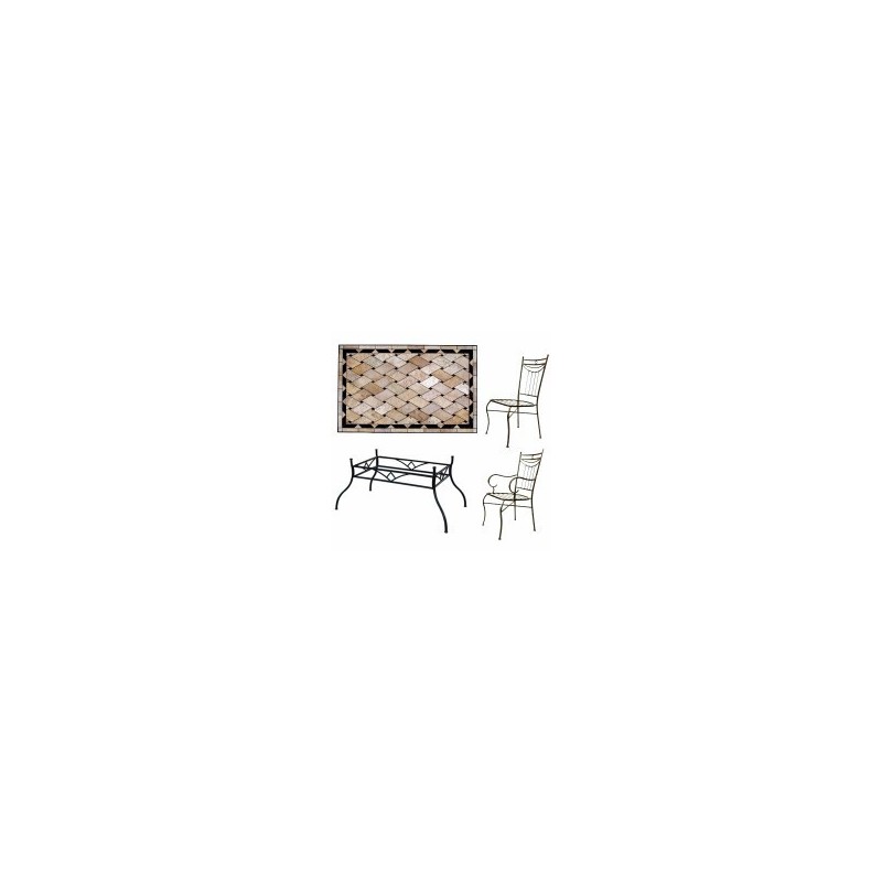 SET MOSAICO TAVOLO 152x96 + 6 SEDIE SAVOIA VETTE