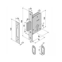 SERRATURA INF.LEGNO 020.50.00.0 WELKA