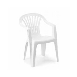 FAUTEUIL RÉSINE MONOBLOC ALTEA BASSE BLANCHE PROGARDEN