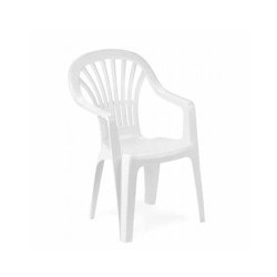 FAUTEUIL RESINE MONOBLOC ZENA HAUTE BLANCHE PROGARDEN