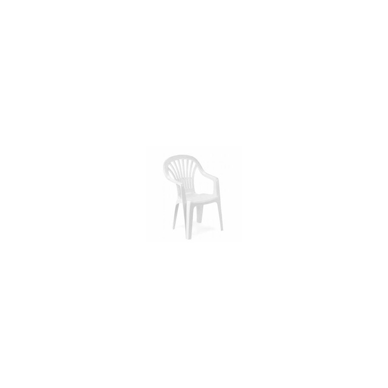 FAUTEUIL RESINE MONOBLOC ZENA HAUTE BLANCHE PROGARDEN