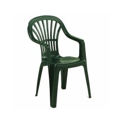 FAUTEUIL RESINE MONOBLOC ZENA HAUTE VERTE PROGARDEN