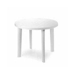 TABLE DE RESINE ROND BLANC 90 PROGARDEN