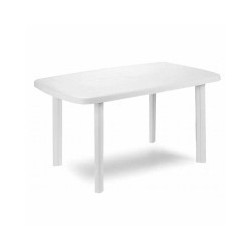 TABLE DE RÉSINE FARO BLANC  137x85 PROGARDEN