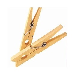 MOLLETTE BIANCHERIA LEGNO Pz.10 LADYDOC 07346