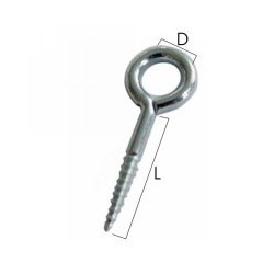 OCCHIOLO VITE ZN 16x 40 mm 2.25x16 d. 6 Pz20 GEMAC