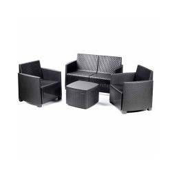 SALOTTINO RATTAN ETNA SET ANTRACITE PROGARDEN