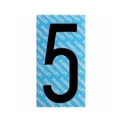 NUMERO ADESIVO NERO SERIE T 5 LETTERFIX