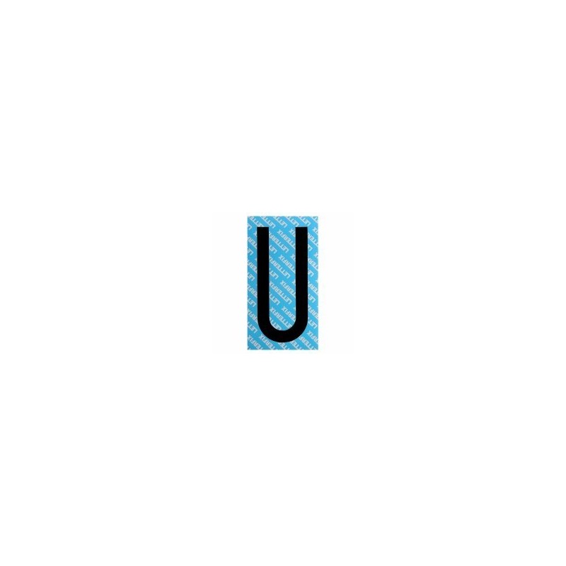 LETTERA ADESIVA NERA SERIE T U LETTERFIX LETTERA ADESIVA NERA SERIE T U LETTERFIX