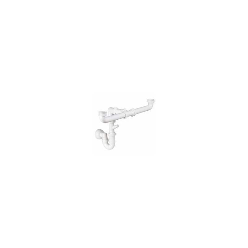 SIPHON ÉVIERS FORME COMMODE 2 RUES PP BLANC SIPHON ÉVIERS FORME COMMODE 2 RUES PP BLANC