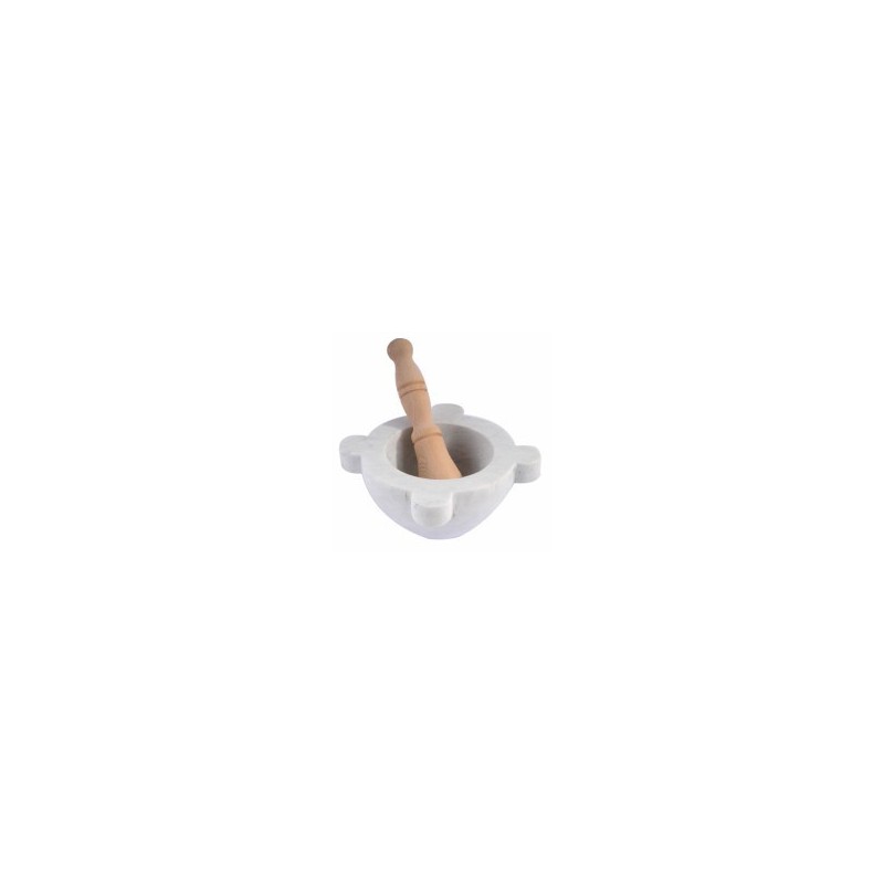 MORTAIO MARMO C/PESTELLO LEGNO 20