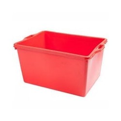 PANIER RECTANGULAIRE l 65 65x45 h 35 ASTI ROUGE ICS