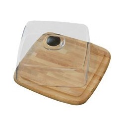 CONTENITORE FORMAGGIO QUADRO LEGNO cm 31x31 CHECCO