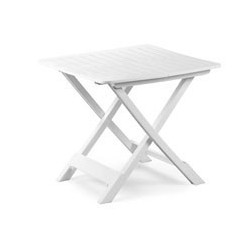 TABLE DE RÉSINE COUDÉE TIBRE BLANC 79x72 PROGARDEN