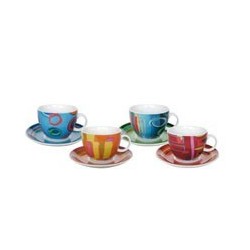 TAZZA THE PORCELLANA Set Pz.4 CARAIBI TOGNANA