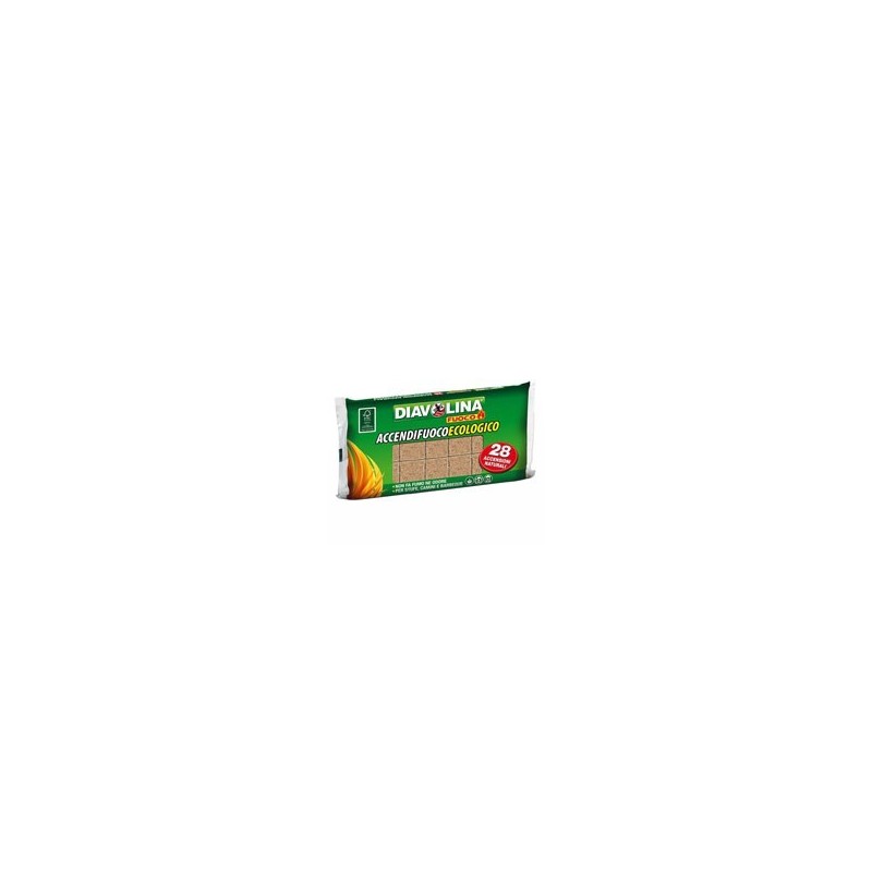 ACCENDITORE CUBETTI ECOLOGICO Pz. 28 DIAVOLINA ACCENDITORE CUBETTI ECOLOGICO Pz. 28 DIAVOLINA