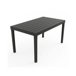 TABLE RÉSINE SUMATRA ANTHRACITE 138x80 PROGARDEN