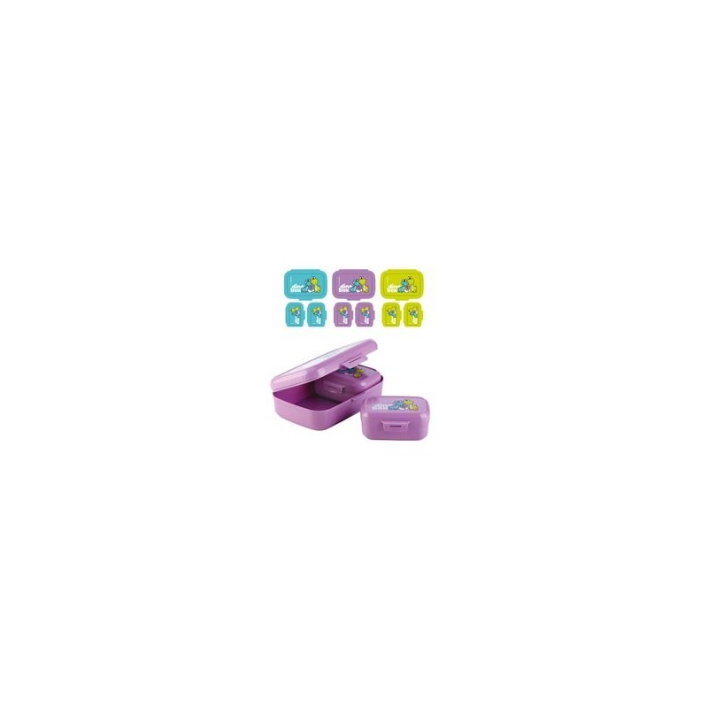 CONTENITORE MERENDA DINO VIOLA Pz.3 TESCOMA CONTENITORE MERENDA DINO VIOLA Pz.3 TESCOMA