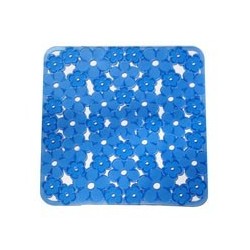 TAPPETO LAVELLO MARGHERITA cm 32x32 BLU LAMAPLA