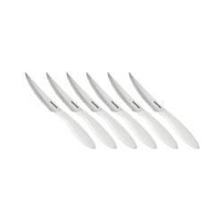 COLTELLO BISTECCA LAMA DENTATA PRESTOcm 12,0 Pz.6 bianco