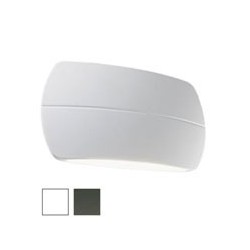 PLAFONIERA LED ALLUMINIO OVALE PILLOW cm 20 bianca