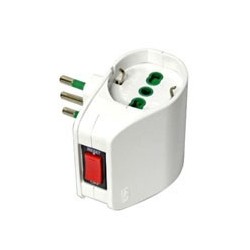 ADATTATORE DOPPIO SICUREZZA SCHUKO - 87310 10A+T bianco