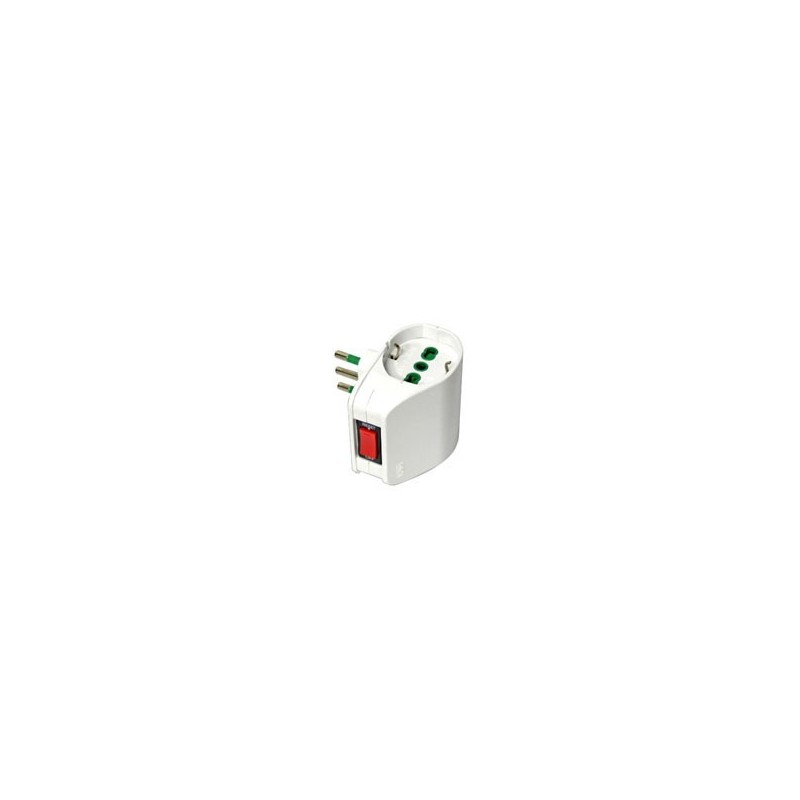 ADATTATORE DOPPIO SICUREZZA SCHUKO - 87310 10A+T bianco