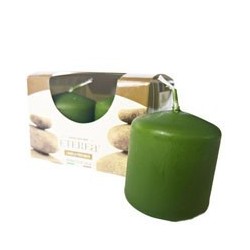 CANDELA MOCCOLO ETEREA - Pz.2 talco verde chiaro