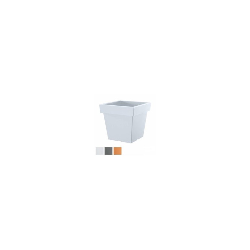 VASO LOFLY LOW QUADRO cm 19x19 h 18 bianco