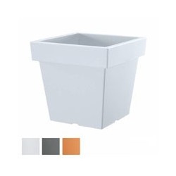 VASO LOFLY LOW QUADRO cm 19x19 h 18 bianco