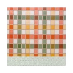 TOVAGLIATO SOFT QUADRETTO TILE ARANCIO - D3838 h 140