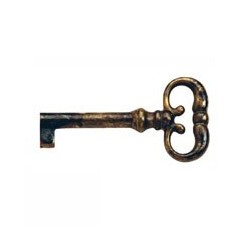 CHIAVE BAROCCO OTTONE 8390 42 ottone antico