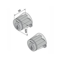 CILINDRO APPLICARE TONDO COPPIA 605.00.00 mm 20+20