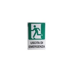 CARTELLO USCITA EMERGENZA SX 20x 30 PLASTICA