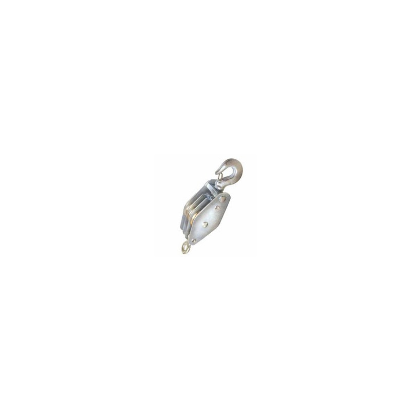 CARRUCOLA 3 RUOTE OTTONE CON OCCHIO mm 40 CARRUCOLA 3 RUOTE OTTONE CON OCCHIO mm 40